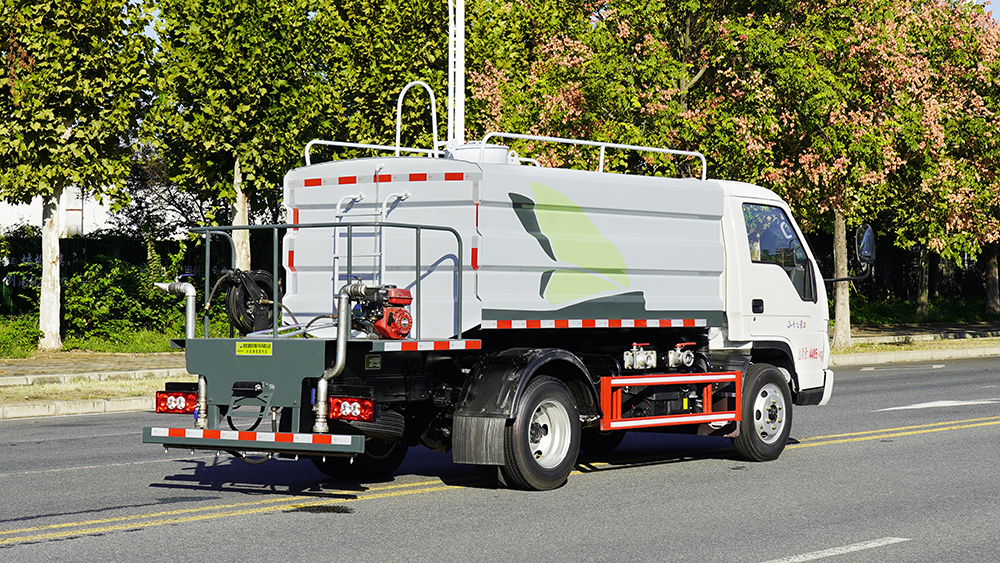 福田时代小卡之星3净浆洒布车-方罐抑尘