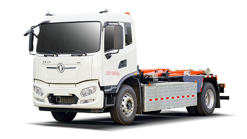 东风天锦纯电动勾臂垃圾车