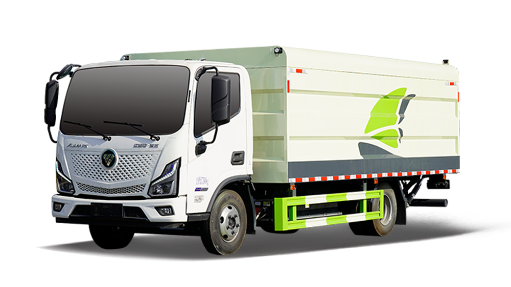 福田欧马可智蓝纯电动密闭式桶装垃圾车